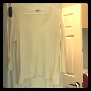 Madewell Cream 3/4 length sleeve light sweater. S